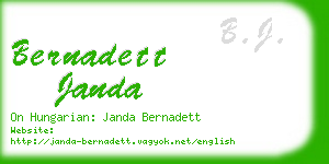 bernadett janda business card